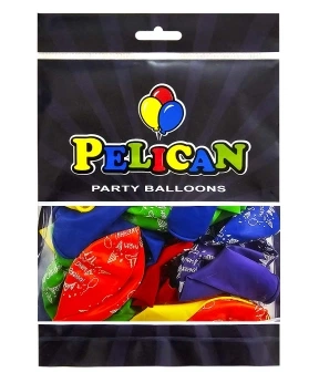 Шарики латексные Pelican 12" (30см) "С Днем рождения, гирлянда" 50шт Разноцветный Pelican (824027)