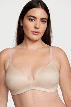 Бюстгальтер с уплотнённой чашкой Victoria's Secret 85DD Бежевый (153679)
