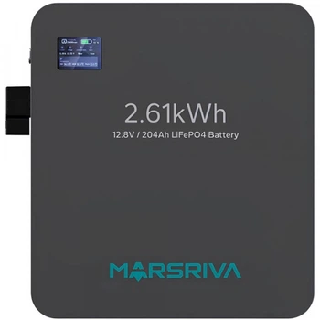 Аккумулятор LiFePO4 Marsriva MR-LFP12-200-WMD 12,8V 204Ah 2,61 кВт·ч для ИБП и резервного питания, настенный