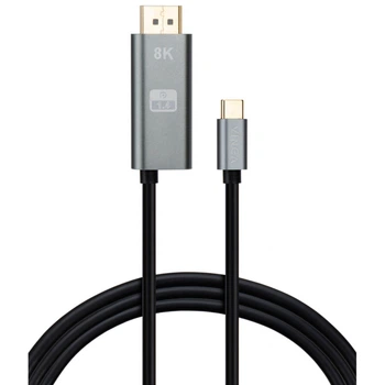 Кабель мультимедийный USB-C to DisplayPort M 1.5m v1.4 8K60Hz PD 100W port Vinga (VCPVCCD1415PD)