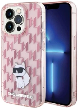 Etui Karl Lagerfeld Monogram Choupette do Apple iPhone 15 Pro Max Pink (KLHCP15XHNCMKLP)