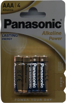 Батарейки Panasonic Alkaline Power LR03 AAA блістер 4 шт.