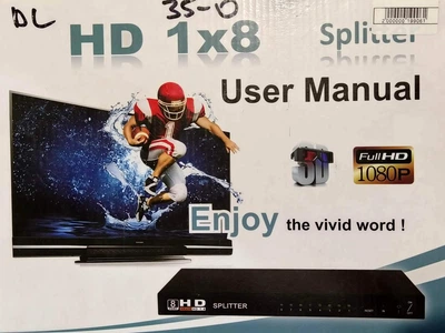 HDMI сплиттер разветвитель коммутатор 1x8 портов Full 3D 4Kx2K Black