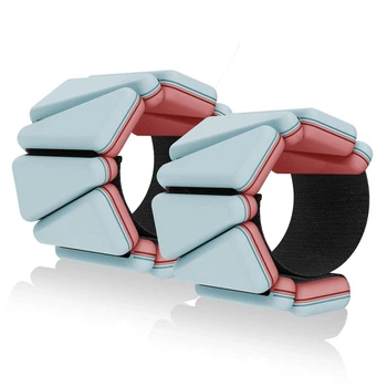 Утяжелители-браслеты Gemini Sport 2×0,5 кг с силиконовым покрытием для рук и ног Голубой,розовый (G1122)