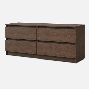 Тумба под телевизор/ТВ NS-6, 4 ящика без ручек, ЛДСП, 140.2×40×53 см Венге Темный (NS-6)