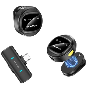 Микрофон галстук AWEI MK3 Duo Black