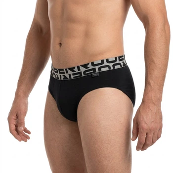 Мужские трусы Roober 69135 XL брифы черный однотонные