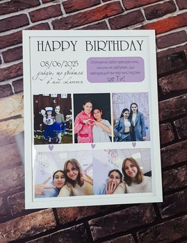 Постер Happy Birthday в рамке А3 29.7х42 см