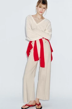 Джинси Wide leg з високою посадкою ZARA 8246/067 38