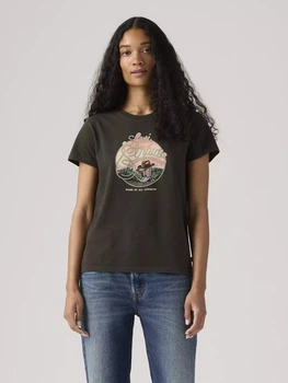Футболка бавовняна жіноча Levi`s 309746365 XL Чорна (1161298484)