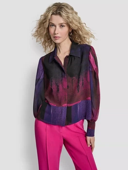 Блузка женская Donna Karan NY (DKNY) 114161060 XS Розовая (1161362921)