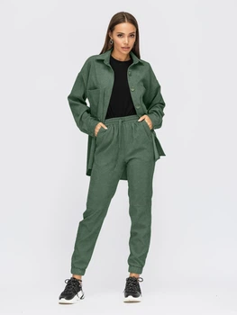 Жіночий вельветовий костюм зі штанами sport-casual Dressa 50 Зелений (moa6d63a5a-ef72-11eb-8732-ac1f6bc5f30a)