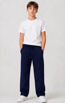 Прямые штаны для мальчика AMZ Jeans 164-170 размер темно-синие 26127767