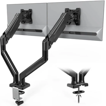 Кронштейн для двух мониторов BONTEC GDM7502 до 32” - настольный, газовая пружина, VESA 75/100