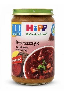 Дитячий борщ HiPP BIO з ніжною яловичиною від 1 року 250 г