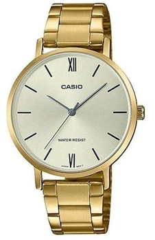 Женские часы Casio LTP-VT01G-9B золотистые 30 м