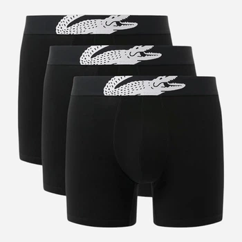 Набор трусов боксеров мужских хлопковых Lacoste 320111867 M 3 шт Черный (1161400018)