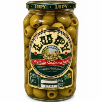 Оливки зелені LUPY з кісточкою - 950 g
