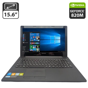 Ноутбук Lenovo G50-30 / 15.6" (1366x768) TN / Intel Celeron N2830 (2 ядра по 2.16 - 2.41 GHz) / 8 GB DDR3 / 120 GB SSD / nVidia GeForce 820M, 1 GB GDDR3, 64-bit / WebCam / DVD-ROM б/у