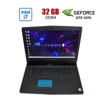 Игровой ноутбук Dell Alienware 17 R5 / 17.3" (2560x1440) IPS / Intel Core i7-8750H (6 (12) ядер по 2.20 - 4.1 GHz) / 32 GB DDR4 / 512 GB SSD + 1000 GB HDD / nVidia GeForce GTX 1070, 8 GB GDDR5, 256-bit / WebCam б/у