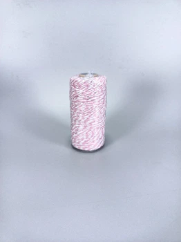 Бечевка декоративная 2мм х 100м 80г розово-белая Розовый Unison (D02901 -pink white)