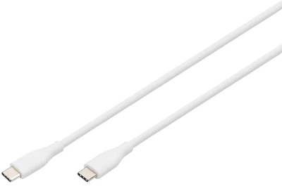 Kabel Digitus USB-C > USB-C, USB 2.0, 60W, silikonowy, 2m White (AK-300341-020-W)
