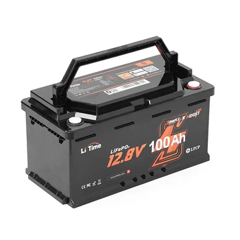 Акумуляторна батарея Li-TIME LiFePO4 12.8V 100Ач 1280Wh Bluetooth BMS100A