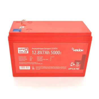 Літій-залізо-фосфатний акумулятор Merlion LiFePO4 12.8V 7AH