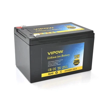 Акумуляторна батарея літієва Vipow 12 V 20Ah з елементами Li-ion 18650 з вбудованою ВМS платою (3S10P)