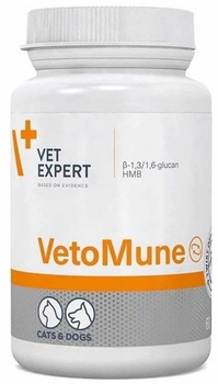 Добавка для собак і котів VetExpert VetoMune 60 капсул для підтримки імунітету (58600)