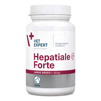 Добавка для великих собак VetExpert Hepatiale Forte Large Breed 40 таблеток для підтримки печінки (208964)