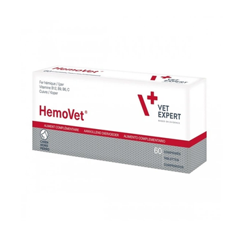 Добавка для собак VetExpert HemoVet 60 таблеток від анемії (46282)