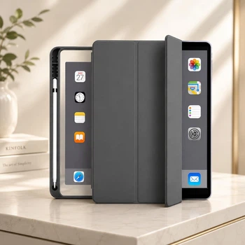 Чохол Smart Case з тримачем для Apple Pencil для iPad Air 11" (2024–2025) Charcoal grey сірий