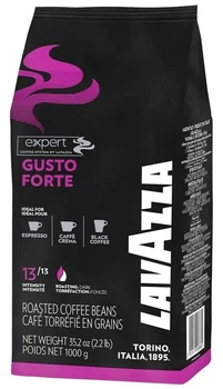 Кава зернова Lavazza Expert Gusto Forte Coffee beans Лавацца Густо Форте Екстра Міцна кава купаж Арабіки та Робусти Пакет 1000г