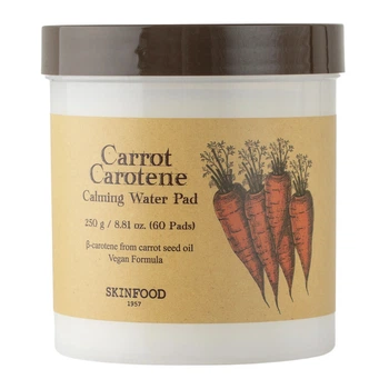 Тонер-педы с экстрактом моркови Skinfood Carrot Carotene Calming Water Pad 250 г, 60 шт