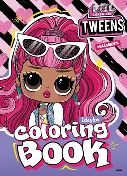 Книжка-розмальовка зі стікерами Tweens Cherry