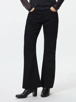 Джинсы Клеш женские Uniqlo 544289656 24 Черные (1161238650)