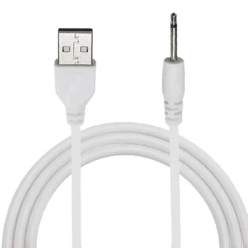 Зарядный USB-кабель DC 2.5 мм 1 м штекер 17 мм Белый