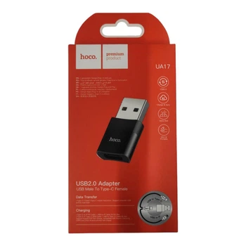 Перехідник OTG, адаптер Type-C (мама) - USB (тато), UA17 арт. 19487 Hoco