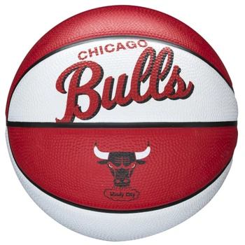 Баскетбольный мини-мяч Wilson NBA Team Retro BSKT Mini CHI Bulls, размер 3, для детских игр и тренировок(OB_355E69EDBA0D)