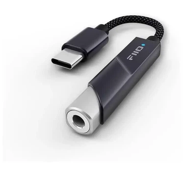 Портативний ЦАП підсилювач FiiO KA11 Type C 32 біт 384 кГц з чіпом CS43131 потужністю 200 мВт для навушників Чорний Hi Res Audio аудіо адаптер з підтримкою UAC1.0 для смартфонів комп'ютерів та ігрових консолей з металевим корпусом