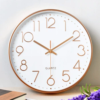 Настінний годинник безшумний Losso Premium Gold CW-30 - Білий