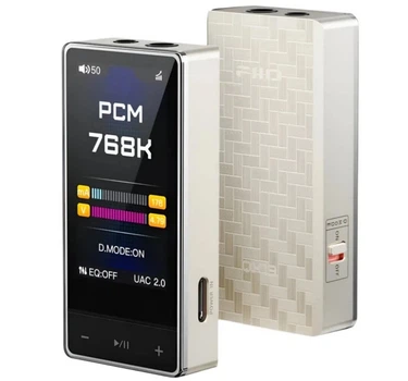 ЦАП із підсилювачем для навушників FiiO QX13 Titanium Gold ES9027PRO XMOS XU316 900mW 4.4 Balanced Hi-Res