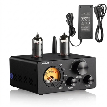 Підсилювач звуку AIYIMA T9 Tube Amplifier (TPA3250) Black + блок живлення 24V
