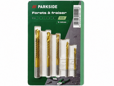Набор фрезерных сверл PARKSIDE HSS PSB 6 A1 для дерева, 5 шт, 3-8 мм