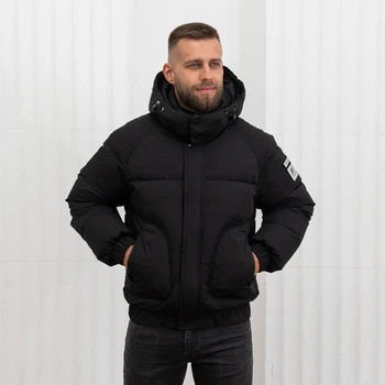 Куртка зимняя мужская большого размера UF-fashion 120-двл DV MEN'S 52 черный