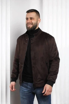 Куртка-пальто демісезонна чоловіча від виробника UF-Fashion 128-DVL DV MEN'S 62 шоколадний