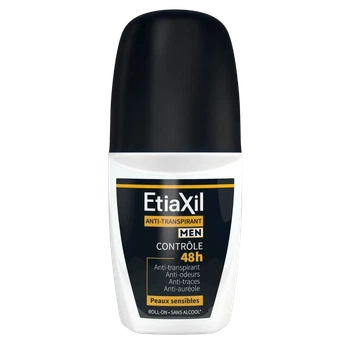 Дезодорант антиперспирант Etiaxil Men Contrôle 48h роликовый мужской без спирта для чувствительной кожи 50 мл