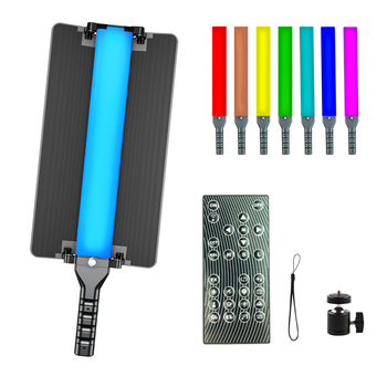Лампа LED відео Fill Light Stick 1 м RGB з дистанційним пультом і адаптером модель RL-60SL