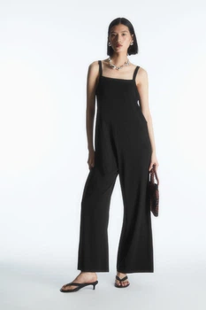 Комбінезон жіночий COS square-neck jersey jumpsuit 1076650001 L Чорний